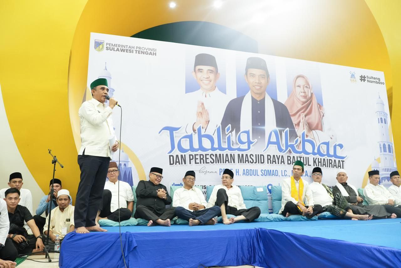 Ribuan Jemaah Saksikan Peresmian Masjid Raya Baitul Khairaat oleh Tiga Gubernur